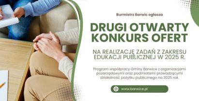 Drugi otwarty konkurs ofert na realizację zadań z zakresu edukacji publicznej w 2025 roku