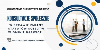 Ogłoszenie Burmistrza Barwic w sprawie zmiany statutów sołectw w Gminie Barwice