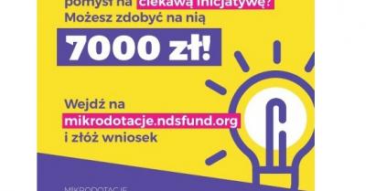 Plakat dotyczący mikrodotacji