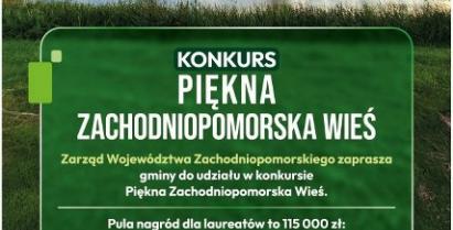 Plakat informujący o konkursie Piękna Zachodniopomorska Wieś