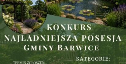Plakat konkursu Najładniejsza Posesja Gminy Barwice