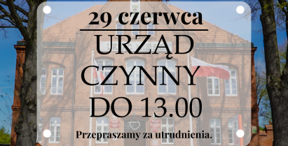 Zmiana godzin pracy w Urzędzie Miejskim w Barwicach
