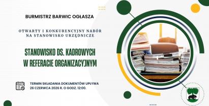 Nabór na stanowisko ds. kadrowych w Urzędzie Miejskim w Barwicach
