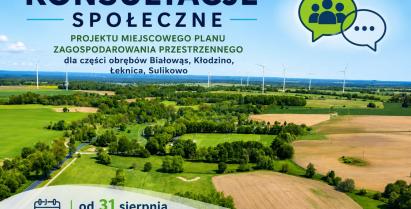 Plakat dotyczący konsultacji społecznych