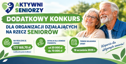 Dodatkowy konkurs dla organizacji działających na rzecz seniorów
