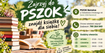 Daj książkom drugie życie – odwiedź PSZOK w Barwicach