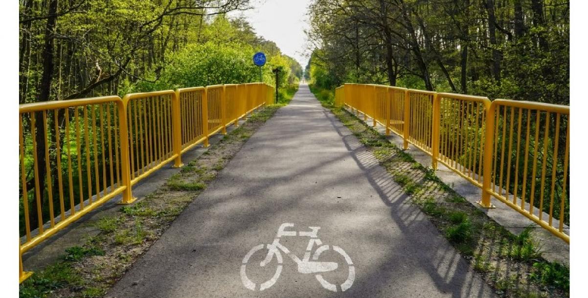 Barierki ochronne na ścieżce rowerowej
