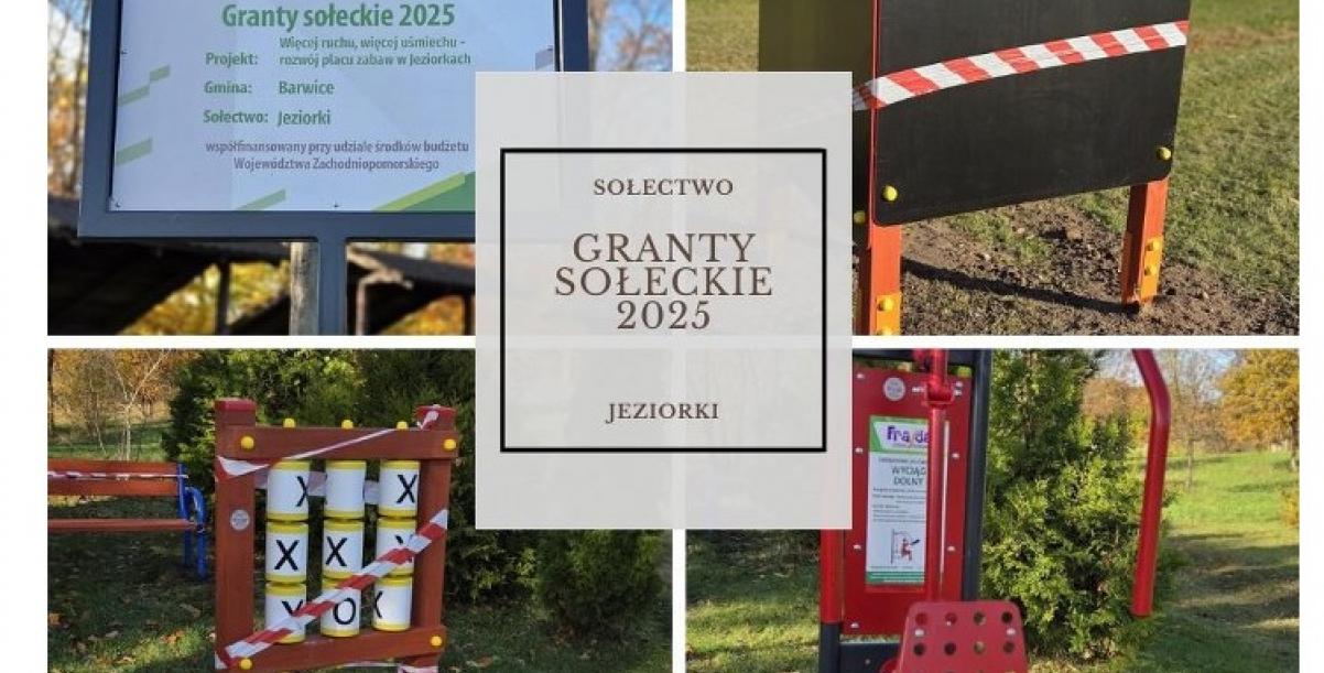 Na zdjęciu urządzenia z placu zabaw w Jeziorkach