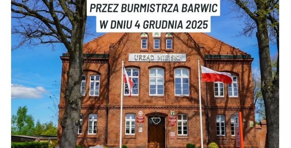Na zdjęciu budynek Urzędu Miejskiego w Barwicach