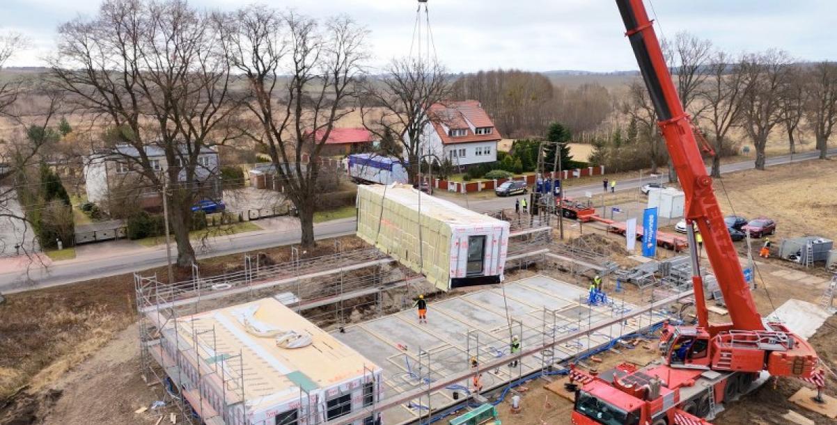 na zdjęciu teren budowy mieszkań w ramach SIM KZN