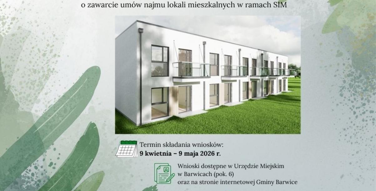 II UZUPEŁNIAJĄCY NABÓR WNIOSKÓW - o zawarcie umów najmu lokali mieszkalnych w ramach SIM