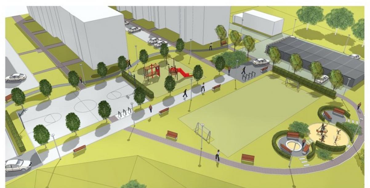 Widok opracowanej koncepcji przedprojektowej.