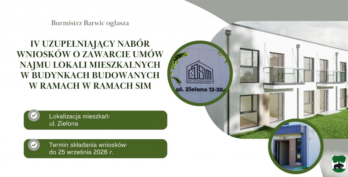 IV uzupełniający nabór wniosków o zawarcie umów najmu lokali mieszkalnych w ramach SIM