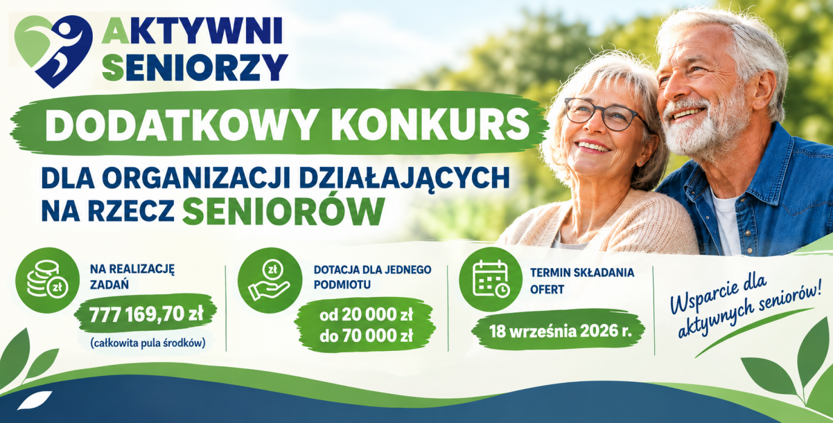 Dodatkowy konkurs dla organizacji działających na rzecz seniorów