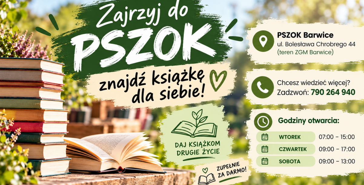 Daj książkom drugie życie – odwiedź PSZOK w Barwicach