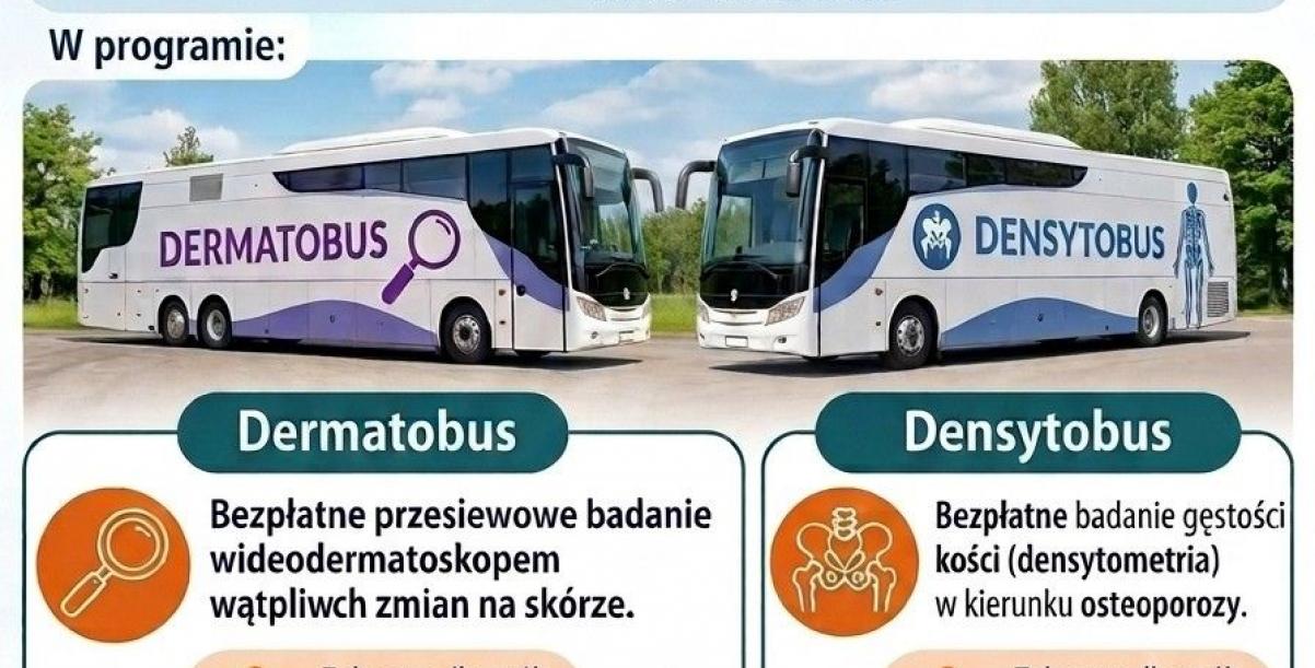 Bezpłatne badania profilaktyczne w Barwicach – dermatobus i densytobus