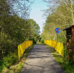 Barierki ochronne na ścieżce rowerowej