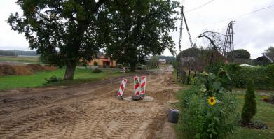 Prace ziemne przy przebudowie drogi gminnej w m. Sulikowo