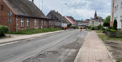 Wymiana nakładek bitumicznych na ulicy Łąkowej 