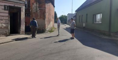 Odbiór nakładki na ul. Polnej