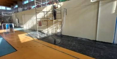 Malowanie hali sportowej przy ul. Moniuszki