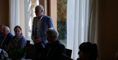Na zdjęciu Burmistrz Barwic podczas Dnia Sołtysa w Dworze Pomorskim w Luboradzy