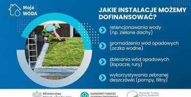 Plakat informacyjny dotyczący programu 'Moja woda"