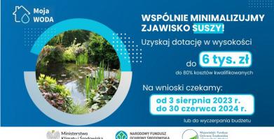 Plakat informacyjny dotyczący programu 'Moja woda"
