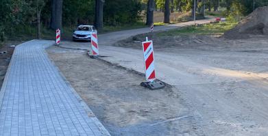 zdjęcie z m. Gonne Małe, gdzie trwa przebudowa drogi