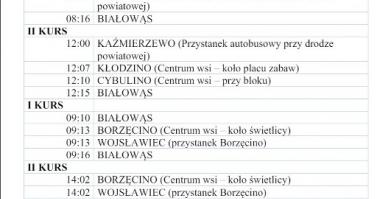 Dowóz wyborców do siedziby obwodowej komisji