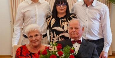 Złote Gody Państwa Elżbiety i Eugeniusza Płucienników z Barwic