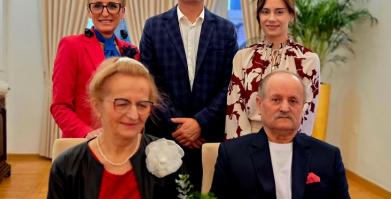 Teresa i Rajmund Kaczmarkowie ze Starego Grabiąża - Złote Gody