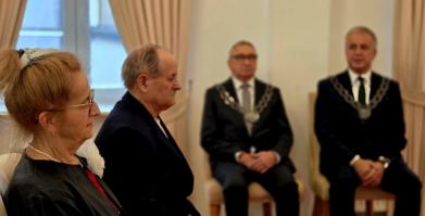 Teresa i Rajmund Kaczmarkowie ze Starego Grabiąża - Złote Gody