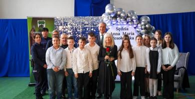 Spotkanie z sędzią Anną Marią Wesołowską w Barwicach i Starym Chwalimiu