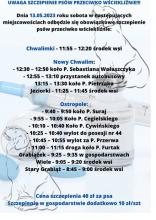 Plakat z informacją o szczepieniu psów.