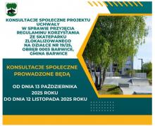 Plakat informujący o konsultacjach społecznych