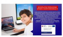 Nieodpłatne przekazanie sprzęyu komputerowego - plakat