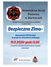 Bezpieczna zima - plakat OSP Barwice