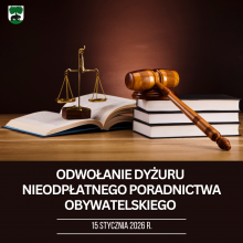 ODWOŁANIE DYŻURU NIEODPŁATNEGO PORADNICTWA OBYWATELSKIEGO
