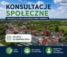 na zdjęciu Plac Wolności w Barwicach z lotu ptaka